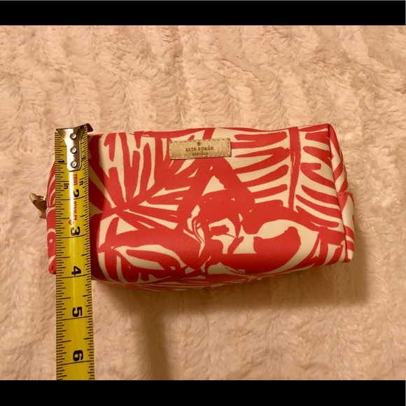 Pink and White Kate Spade Cosmetic Case - Picture 7 of 8